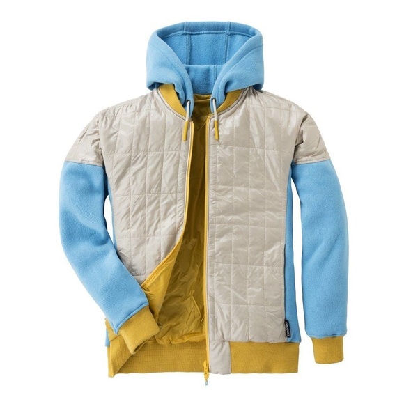 Cotopaxi Beige and Blue Quilted Puffer Jacket - Picture 1 of 8